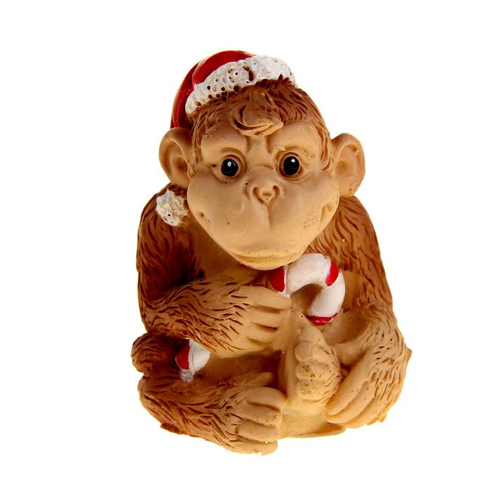 Сувенир "Обезьянка в новогоднем колпаке" МИКС