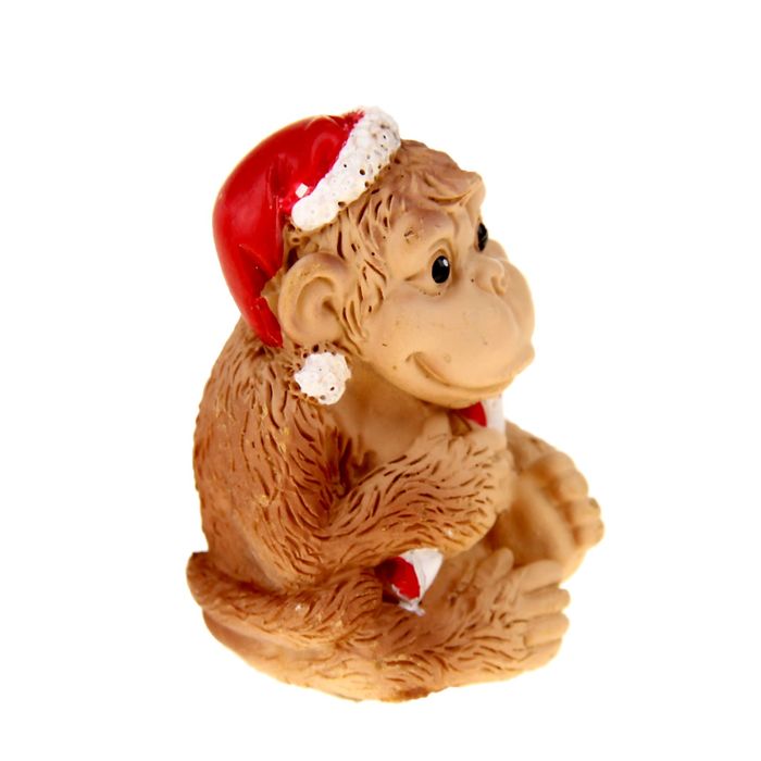 Сувенир "Обезьянка в новогоднем колпаке" МИКС