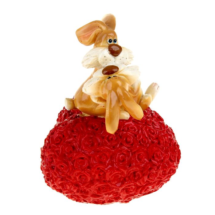 Копилка "Поцелуйчик зайчата на сердце"