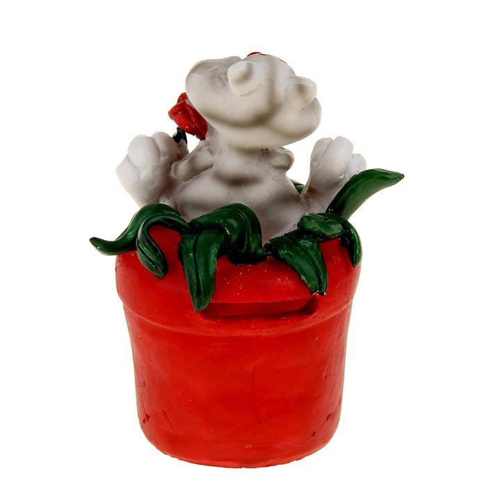 Копилка "Котик в цветочном горшке"