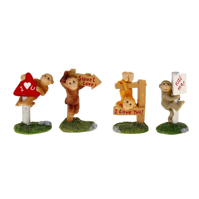 Сувенир "Обезьянка на указателе" МИКС