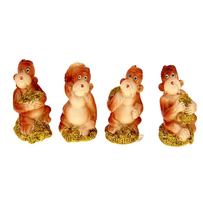 Сувенир "Обезьянка к деньгам" МИКС