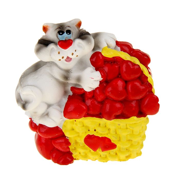 Сувенир "Котик с подарком" МИКС