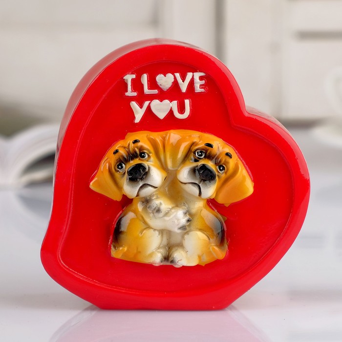 Копилка "Сердце парочка пёсиков"