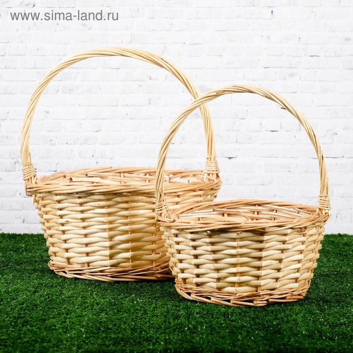 фото Набор корзин плетёных, 2 шт.