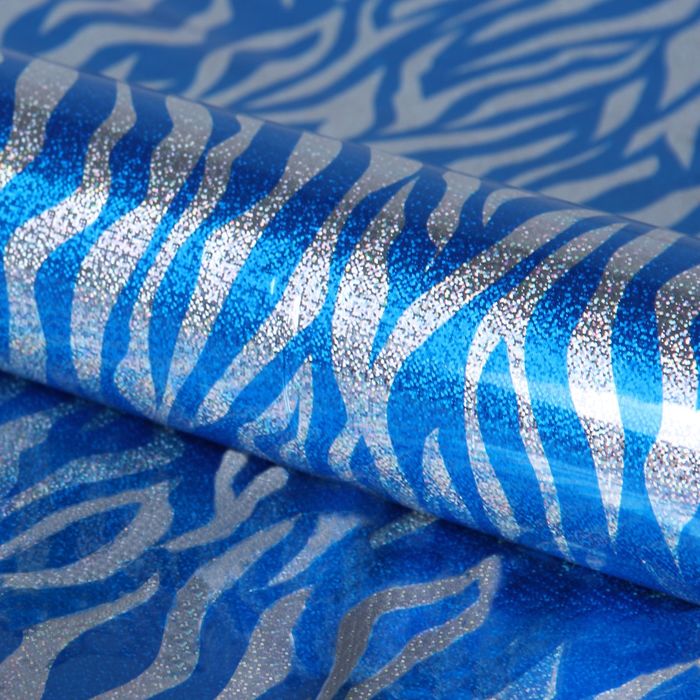 Пленка голография "Узор", синий, 70 х 100 см