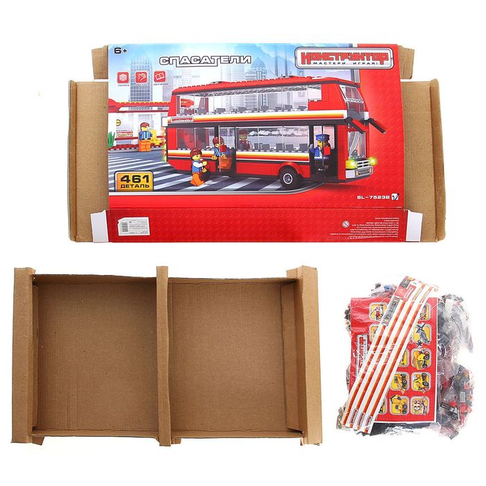 Конструктор «Двухэтажный автобус», 461 деталь