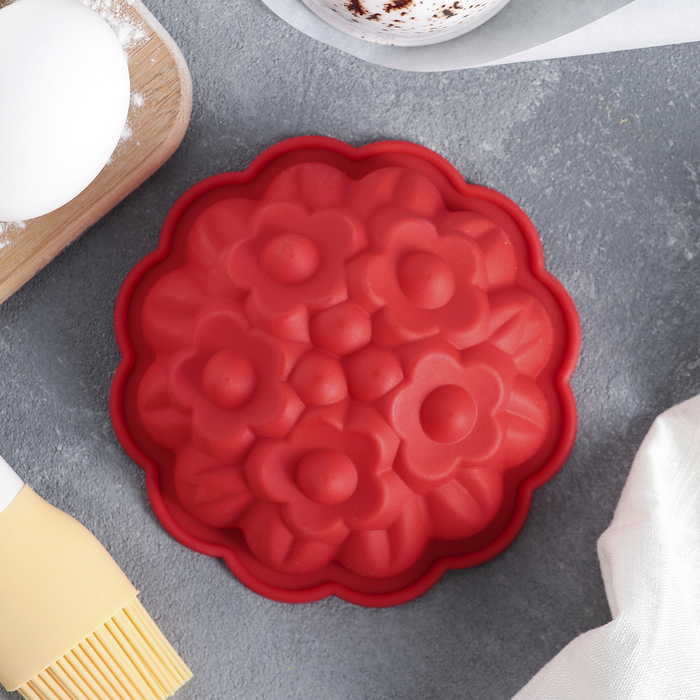 Форма для выпечки "Букет" 12х4 см, цвета МИКС