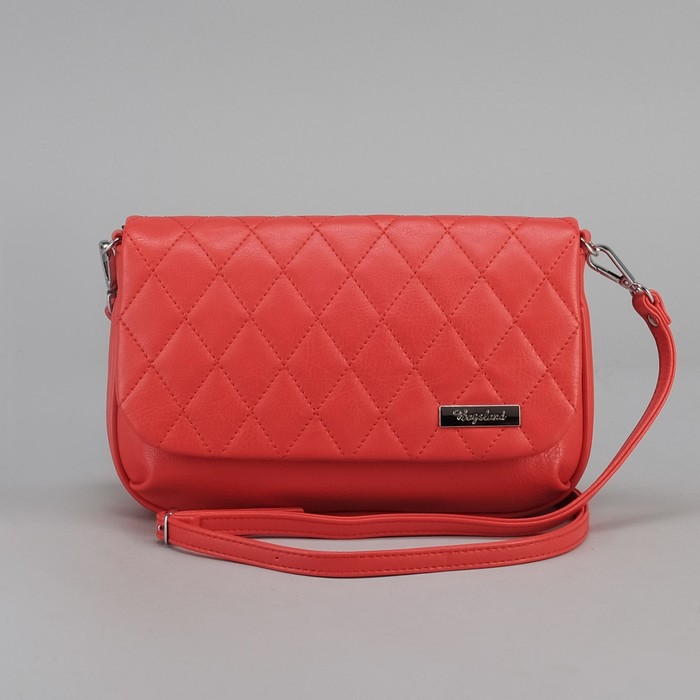 Сумка женская на молнии, регулируемый ремень, цвет красный