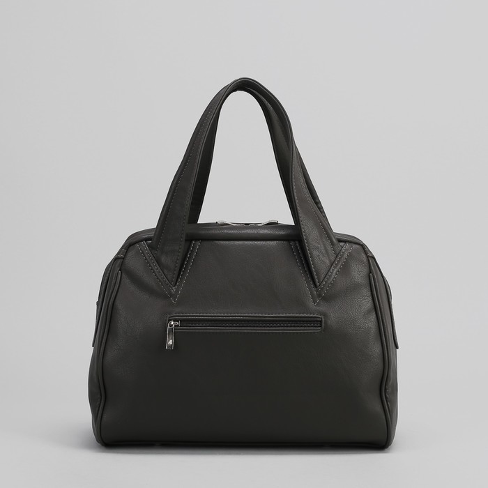 Сумка женская на молнии, 1 отделение, 1 наружный карман, цвет серый