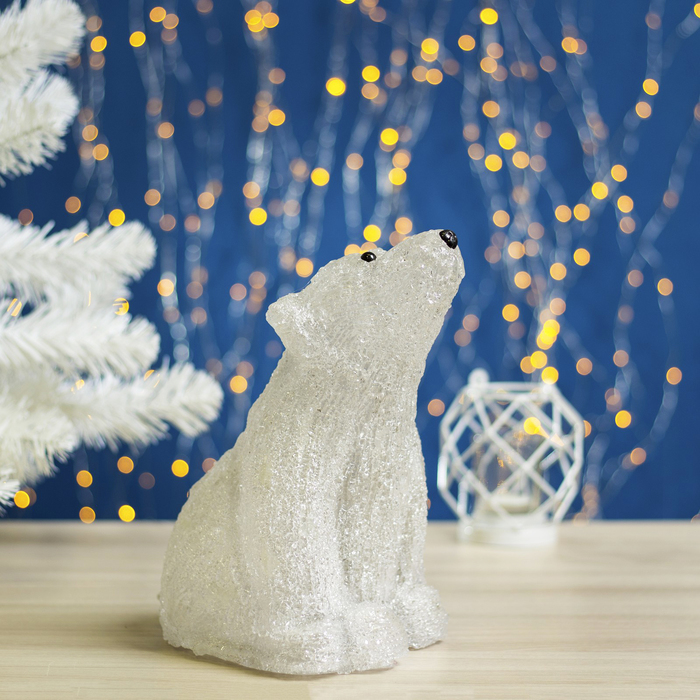 Фигура акрил. "Мишка" 16,5х21х26 см, 220V, 30 LED, контроллер 8 режимов, БЕЛЫЙ