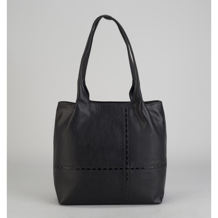 Сумка женская на молнии, 1 отделение, 1 наружный карман, чёрная