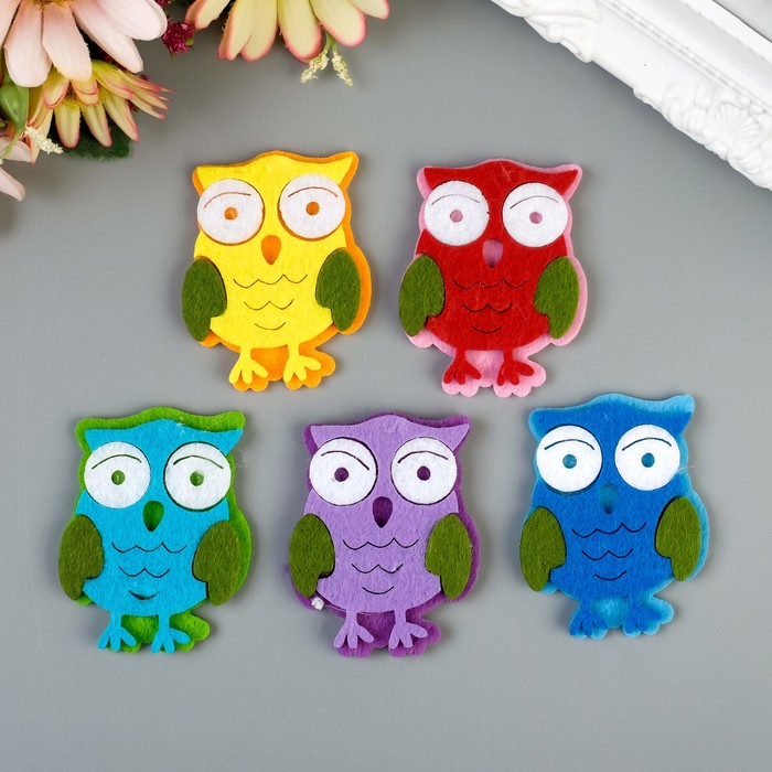 Декор для творчества "Сова", набор 5 шт.