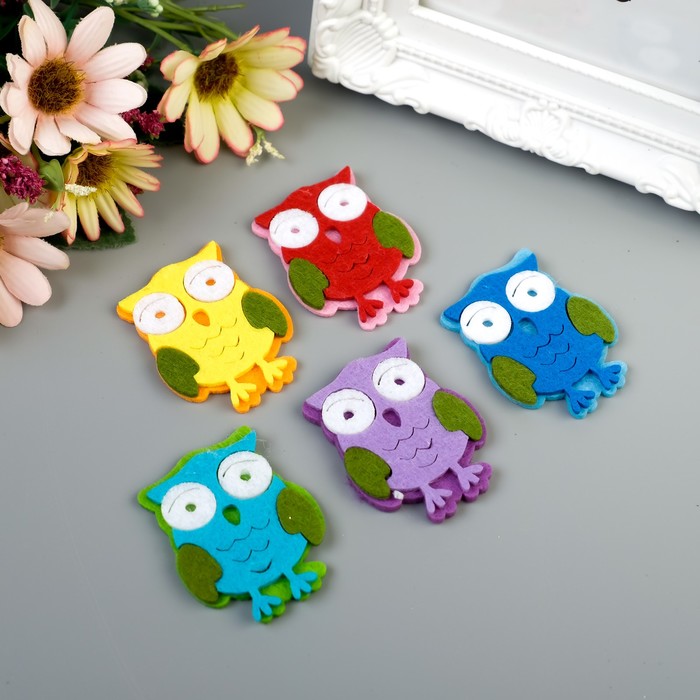 Декор для творчества "Сова", набор 5 шт.
