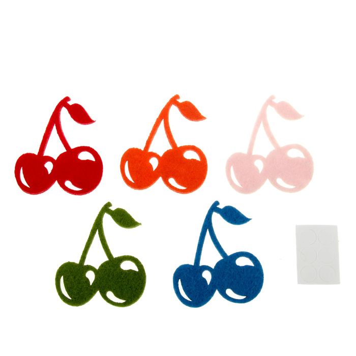 Декор для творчества "Цветные вишенки", набор 5 шт.