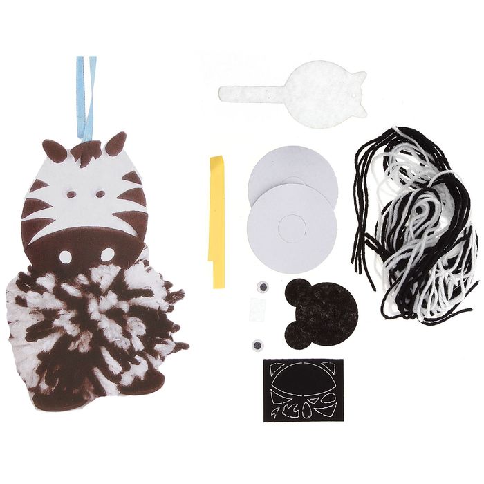 Набор для творчества - создай пушистика "Зебра"
