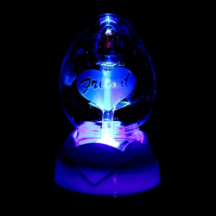 Сувенир световой "Роза в колбе" МИКС