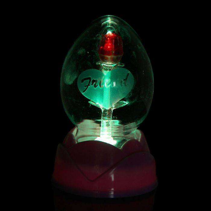 Сувенир световой "Роза в колбе" МИКС