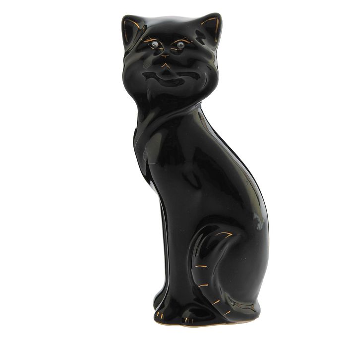 Копилка "Кошка Матильда" глянец, чёрная, микс