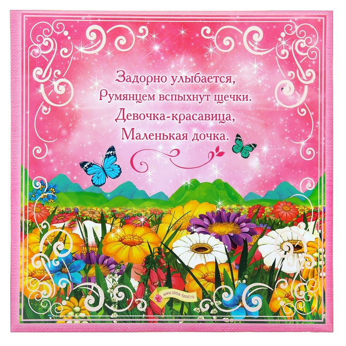 Фотоальбом с наклейками в подарочной упаковке "Наша доченька", 10 листов