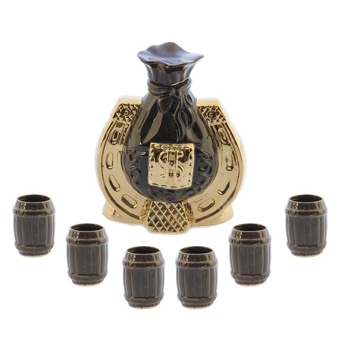 Штоф с рюмками "Удача", 7 предметов, 1,3 л, 0,05 л