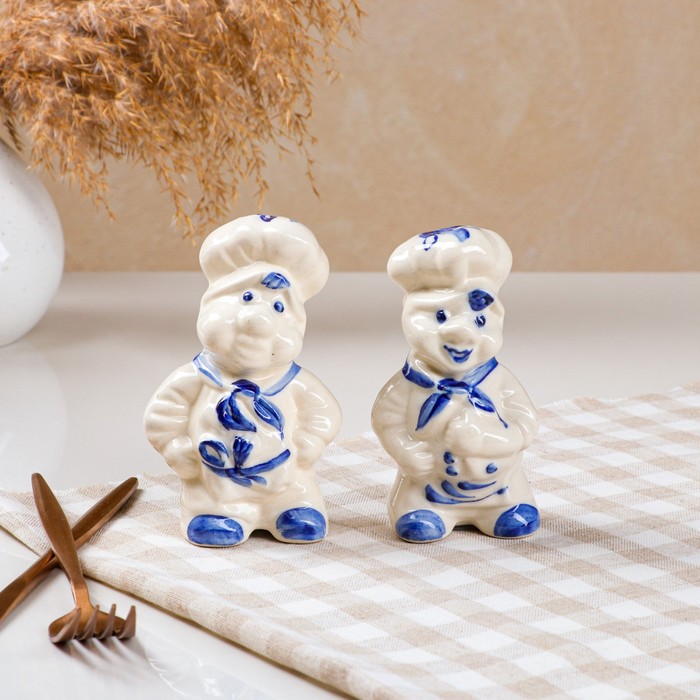 Набор для специй "Поварята" 2 предмета, гжель