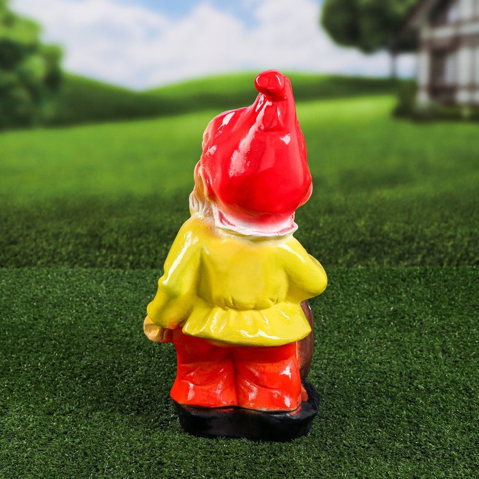 Садовая фигура "Гном-бармен", 41 см