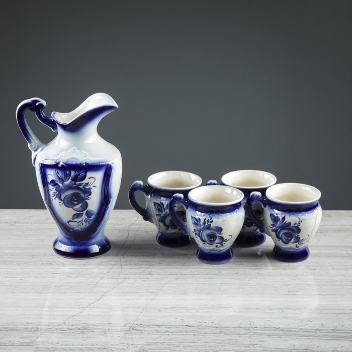 Набор молочный "Гжель" 5 предметов, 1,5 л