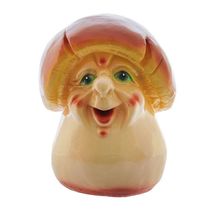 Садовая фигура "Гриб-лесовик" бежевая