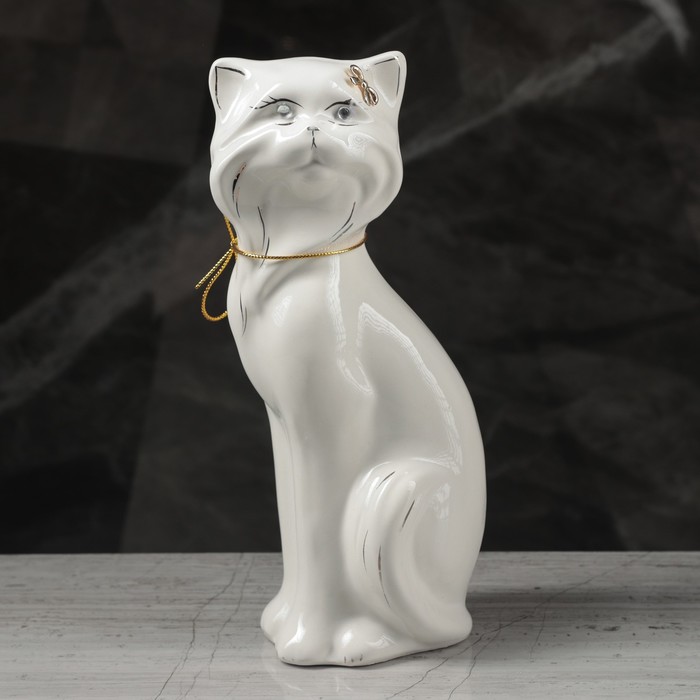 Копилка "Кошка Матильда" глянец, белая