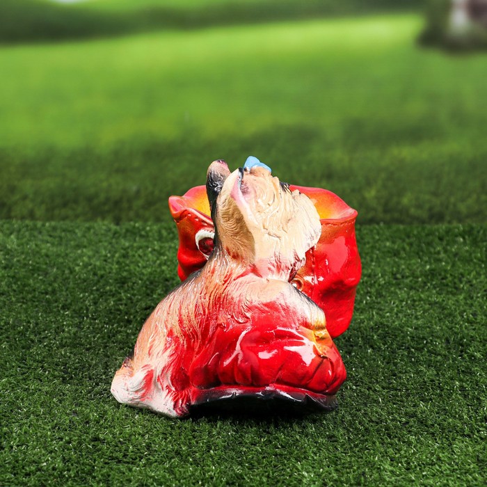 Фигурное кашпо "Собака с ботинком" микс