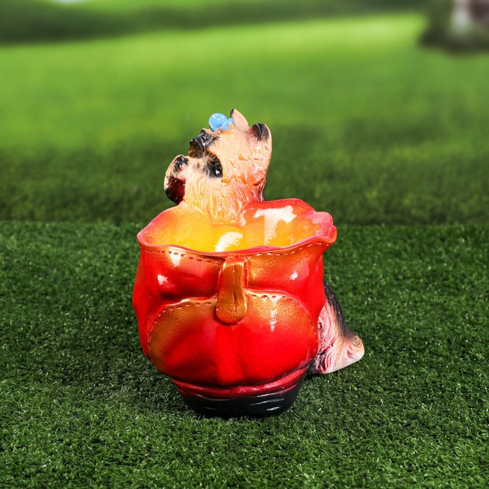 Фигурное кашпо "Собака с ботинком" микс