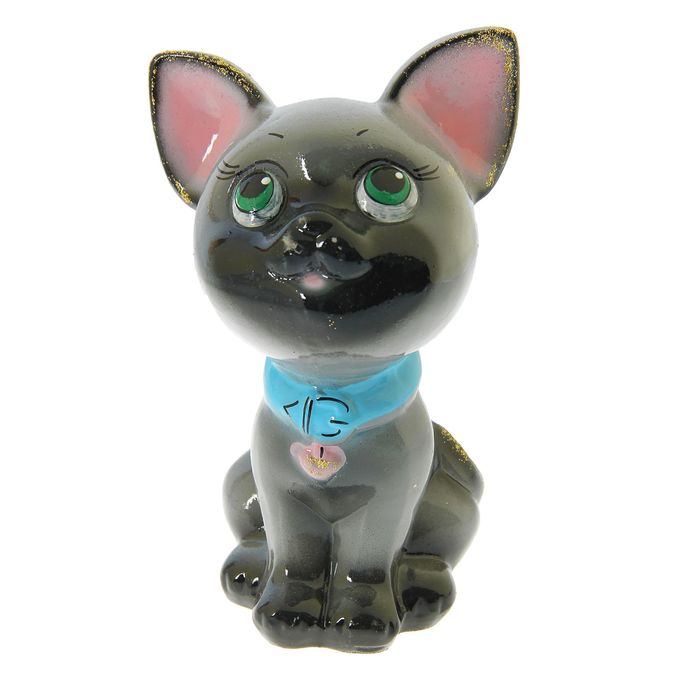 Копилка "Гаврик" глянец, серая, сиамская