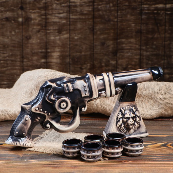 Штоф с рюмками "Корсар" 8 предметов, 0,75 л/0,05 л, микс