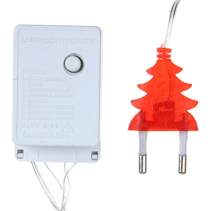 Гирлянда "Бахрома" Арка, Ш:1 м, В:1 м, Н.С. LED-126-220V, контр. 8 р. КРАСНЫЙ