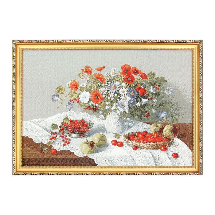 Гобеленовая картина "Цветы и ягоды"