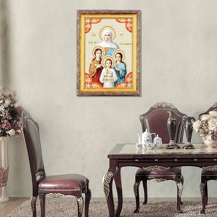 Гобелен-икона "Вера, Надежда, Любовь и их мать София"