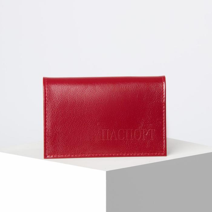 Обложка для паспорта ладья цвет красный матовый 215₽