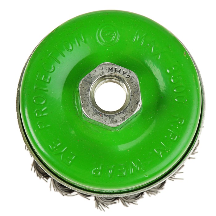 Щетка металлическая TUNDRA, для УШМ Heavy Duty крученая "чашка" М14, 75 мм