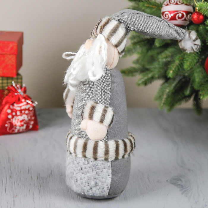 Мягкая игрушка "Дед Мороз в серой шубке"