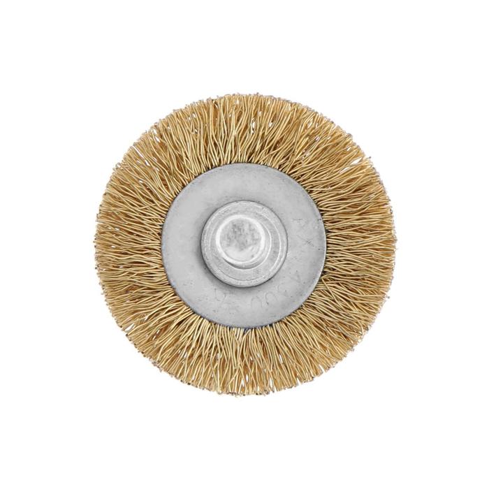 Щетка металлическая TUNDRA basic, для дрели со шпилькой "плоская" 40 мм