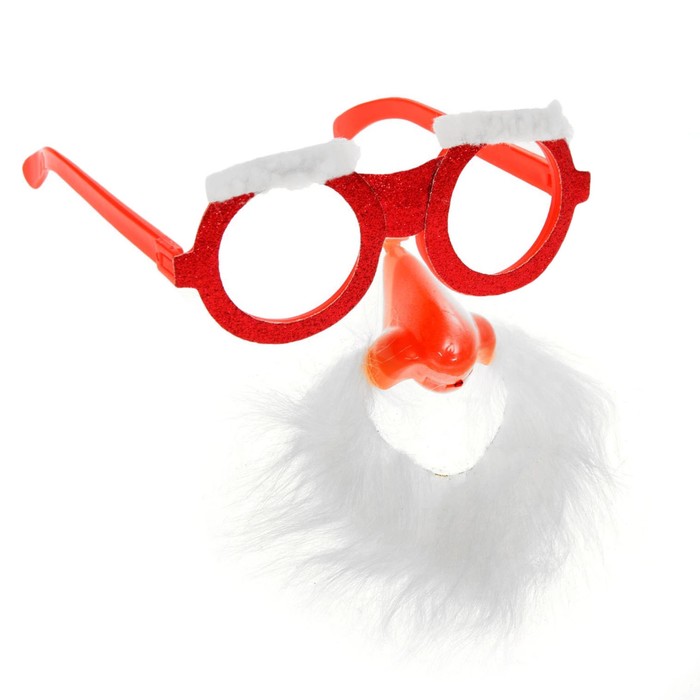 Карнавальные очки "Дед Мороз", большой нос