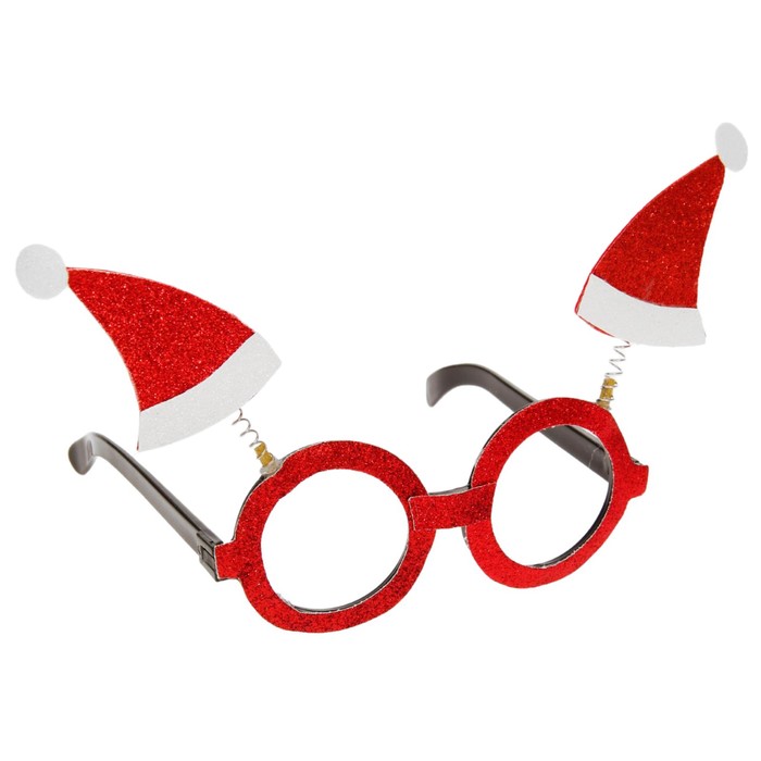 Карнавальные очки "Новогодние", красная оправа