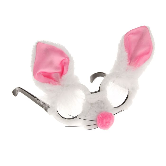 Очки-маска "Зайка", розовый нос