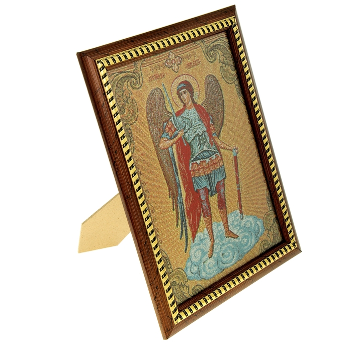 Икона в рамке "Архангел Михаил", гобелен
