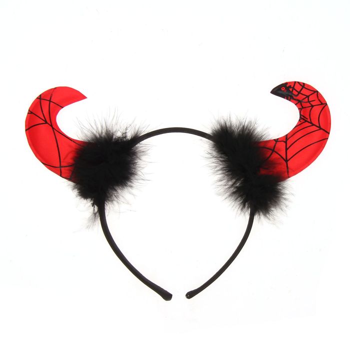 Ободок карнавальный "Рожки", с пушком