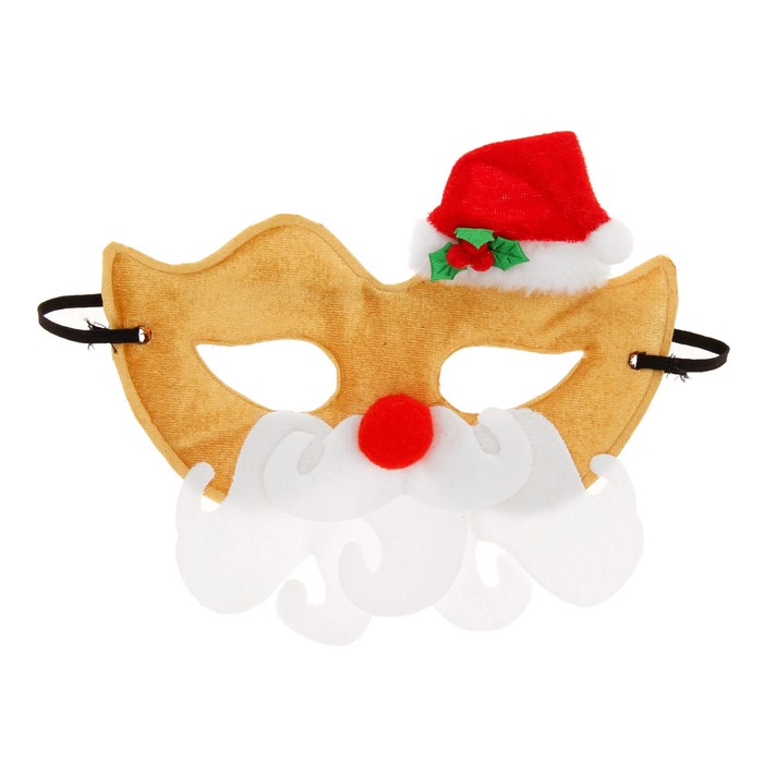 Маска карнавальная "Дед Мороз - красный нос"