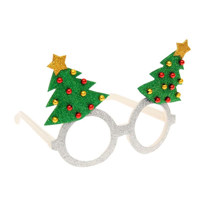Карнавальные очки "Новогодние" с ёлками