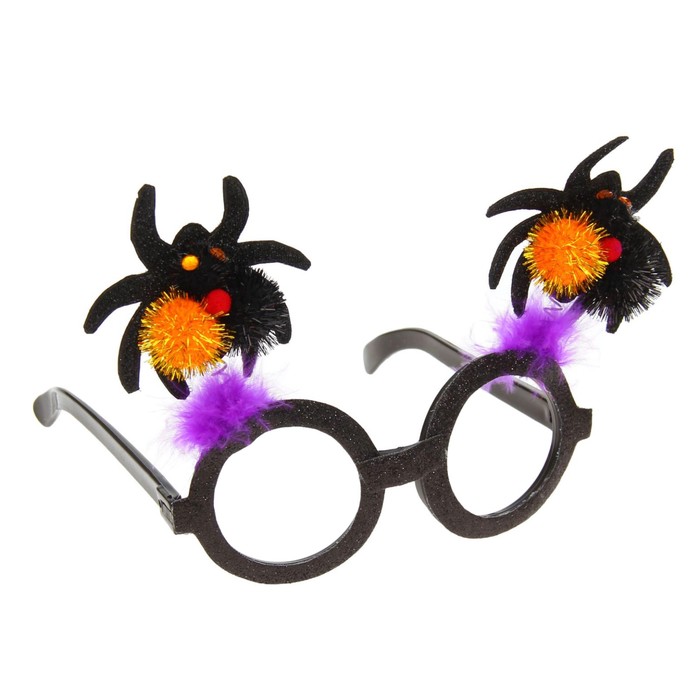 Очки карнавальные "Паучки", с пушком