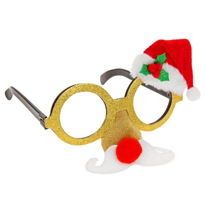 Карнавальные очки "Новогодние" с усами